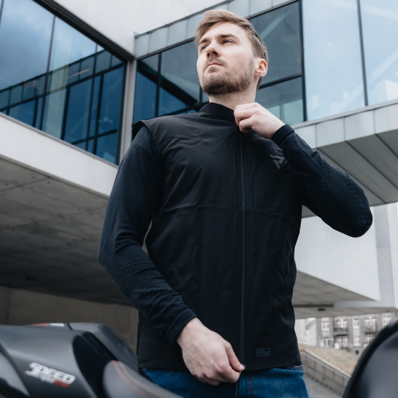 Rebelhorn Vandal læder motorcykeljakke, sort