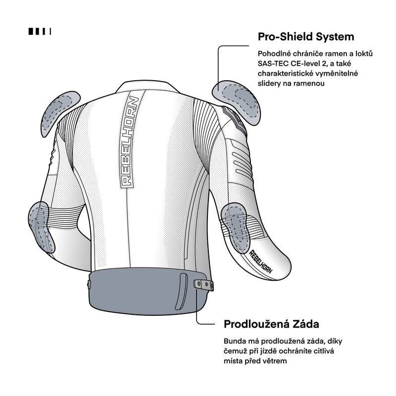 Rebelhorn Vandal læder motorcykeljakke, sort