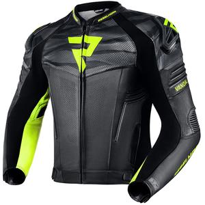 Rebelhorn Vandal Black-Fluo Yellow motorcykeljakke i læder udsalg