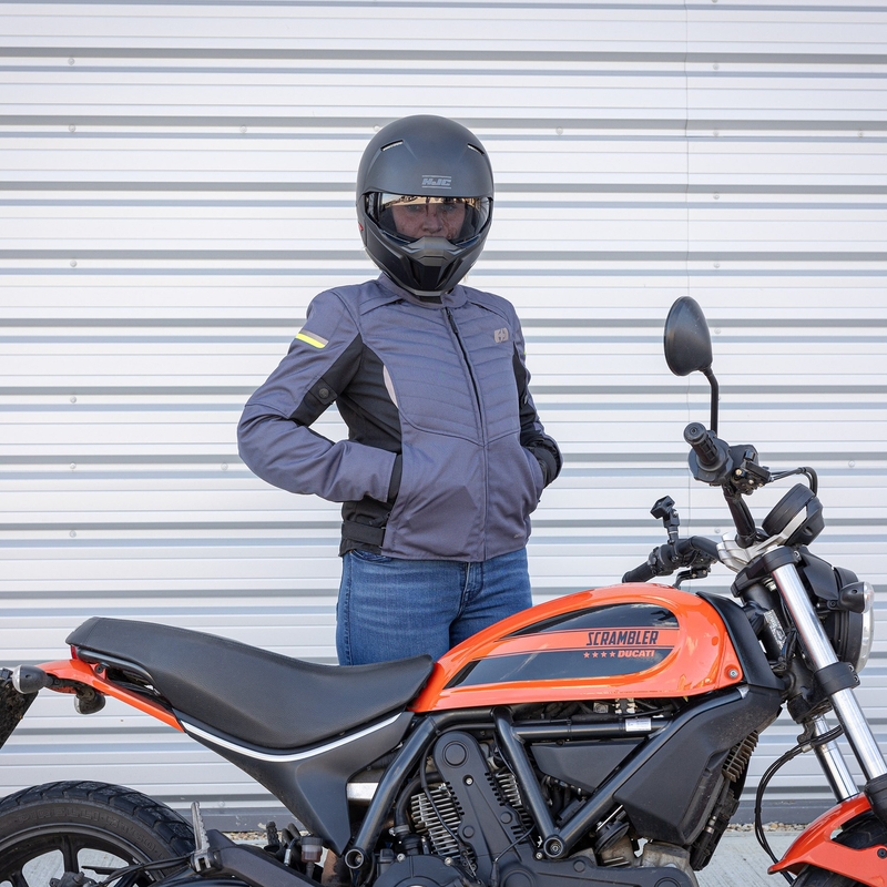 Dame motorcykeljakke OXFORD VALENCIA 2D 3.0 sortgrå