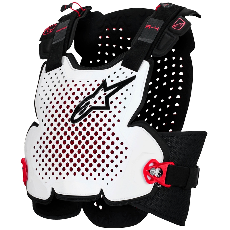 Alpinestars A-4 Plasma brystbeskytter sort-rød-hvid