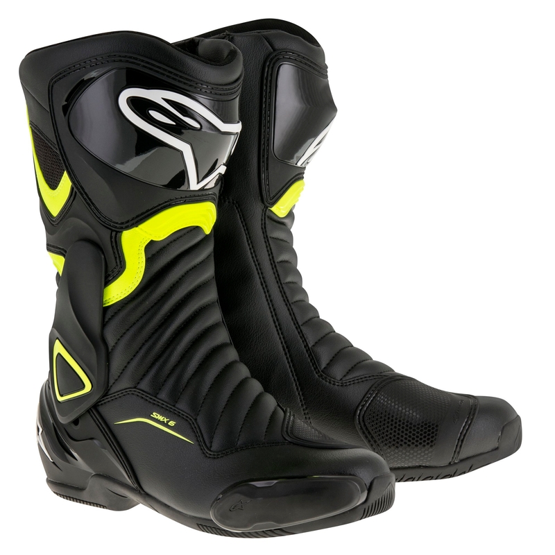 Alpinestars S-MX 6 sort-fluogule motorcykelstøvler