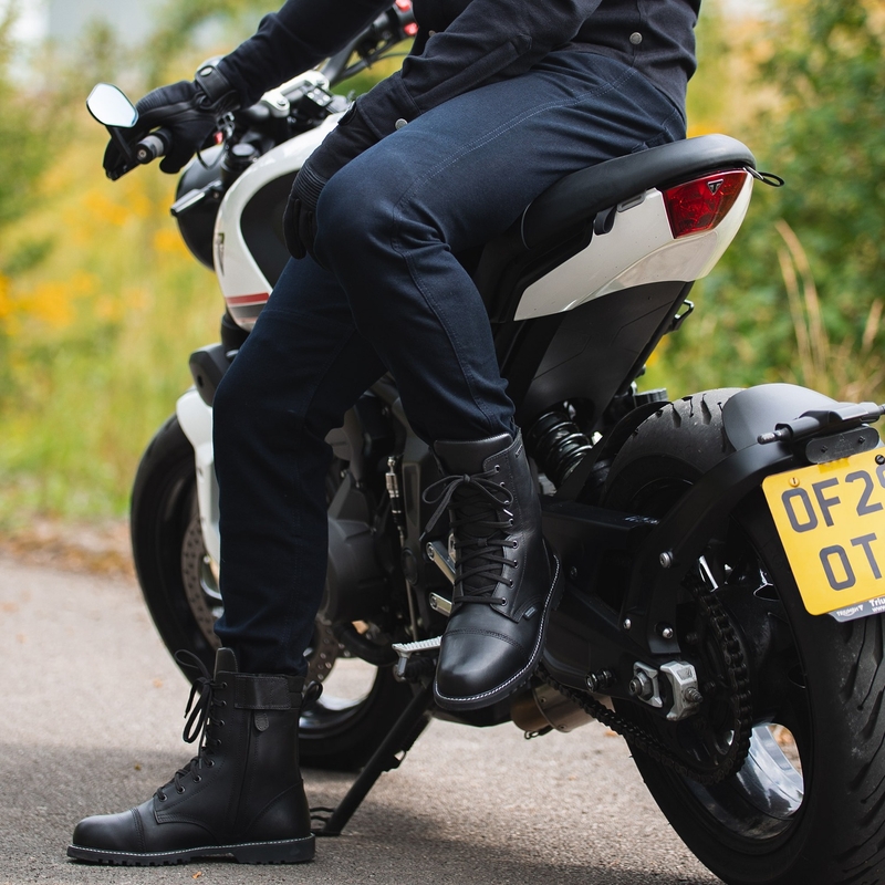 Motorcykeljeans OXFORD ORIGINAL GODKENDTE SUPER STRETCH JEANS AA SLIM FIT blå indigo