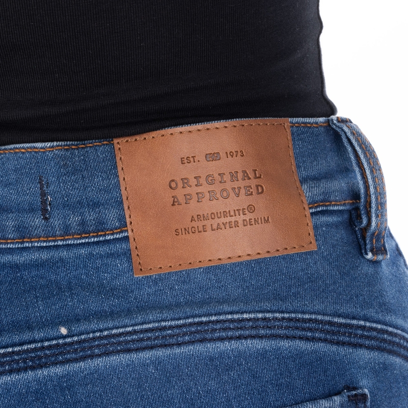 Dame motorcykeljeans OXFORD SOFIA AA Slim lyseblå