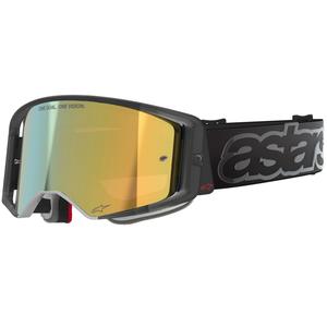 Alpinestars Supertech Vision Vista motocrossbriller sorte med spejlblanke guldlinser