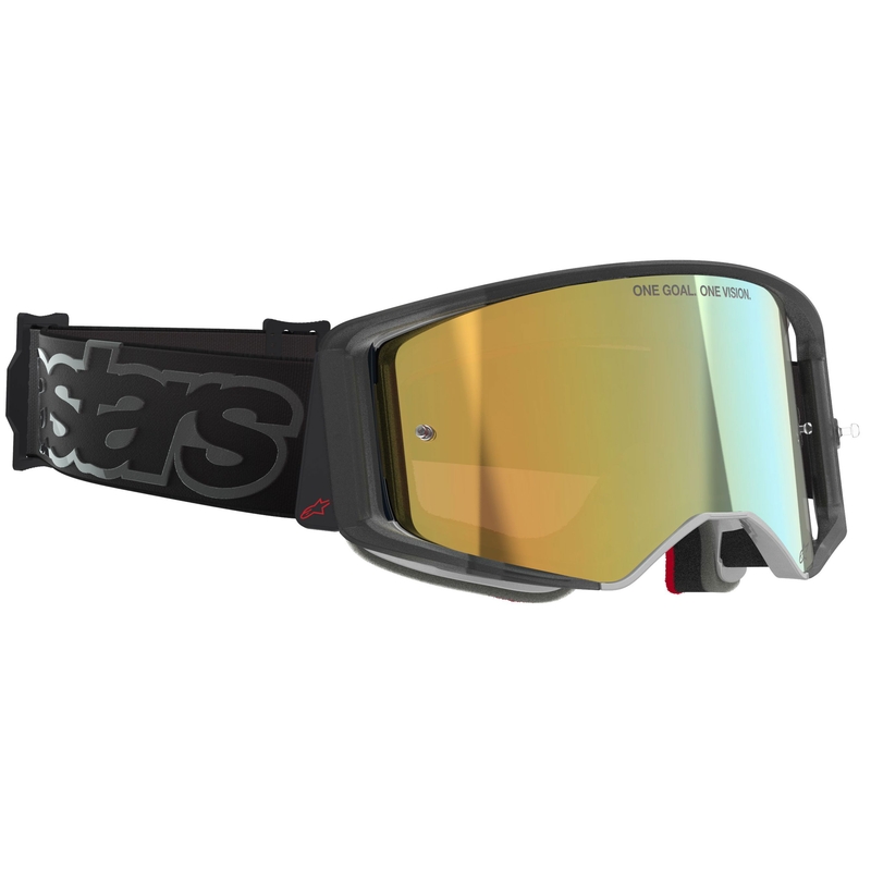 Alpinestars Supertech Vision Vista motocrossbriller sorte med spejlblanke guldlinser