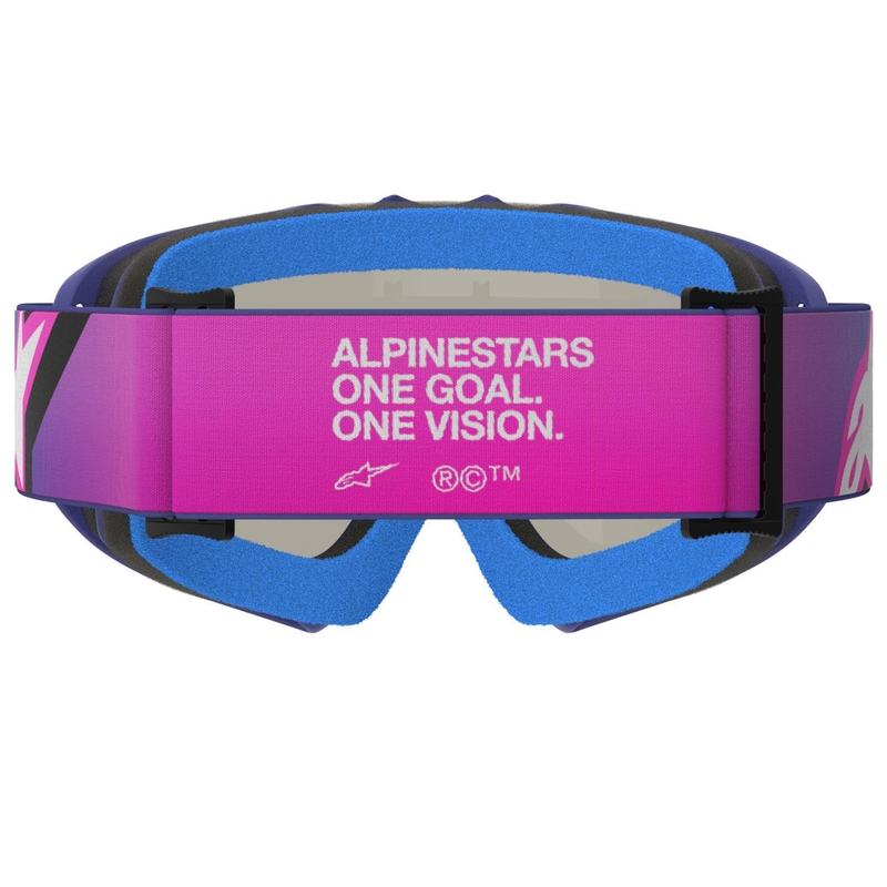 Alpinestars Vision Youth Corp børne motocrossbriller lilla-fluo pink med spejlblank blå linse