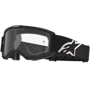 Alpinestars Vision OTG motocrossbriller sort-hvid med klar linse