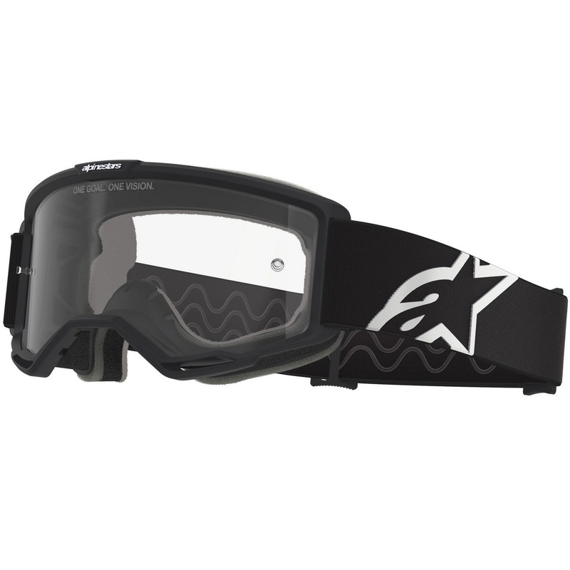 Alpinestars Vision OTG motocrossbriller sort-hvid med klar linse