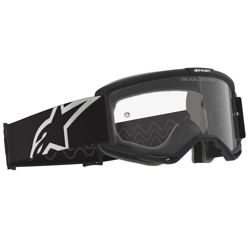 Alpinestars Vision OTG motocrossbriller sort-hvid med klar linse