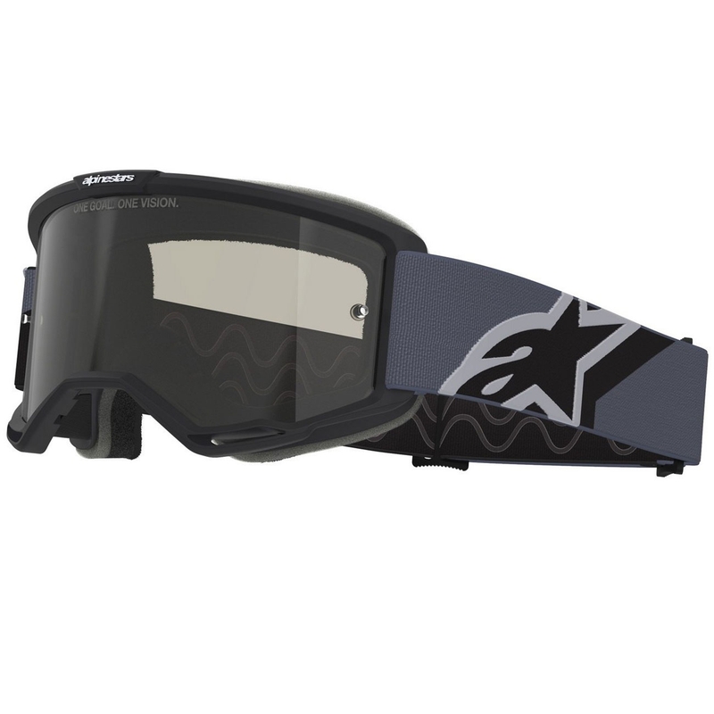 Alpinestars Vision Sand motocrossbriller sort-grå med mørk røgfarvet linse