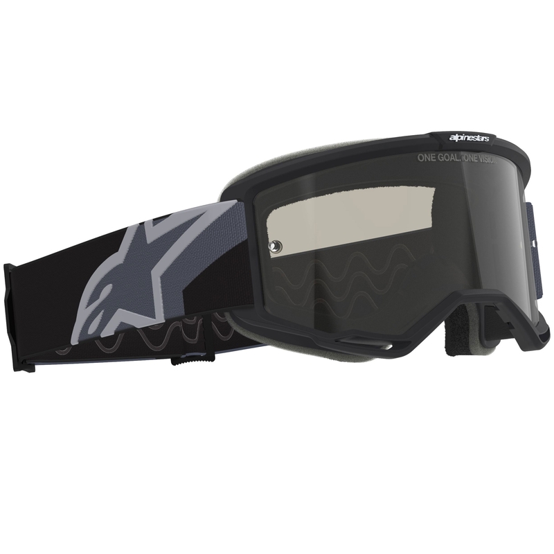 Alpinestars Vision Sand motocrossbriller sort-grå med mørk røgfarvet linse