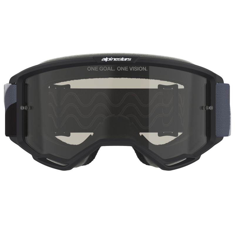 Alpinestars Vision Sand motocrossbriller sort-grå med mørk røgfarvet linse