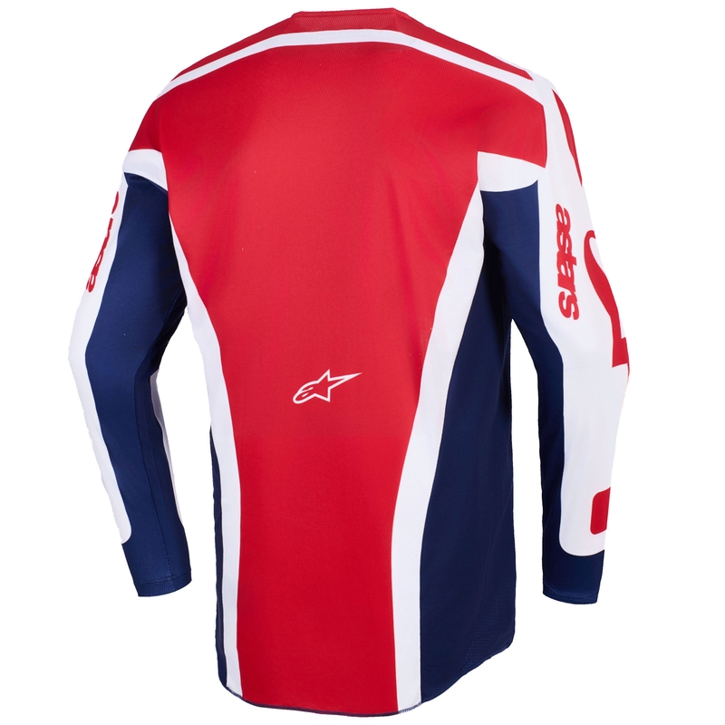 Alpinestars Racer Riway motocross trøje hvid-blå-rød