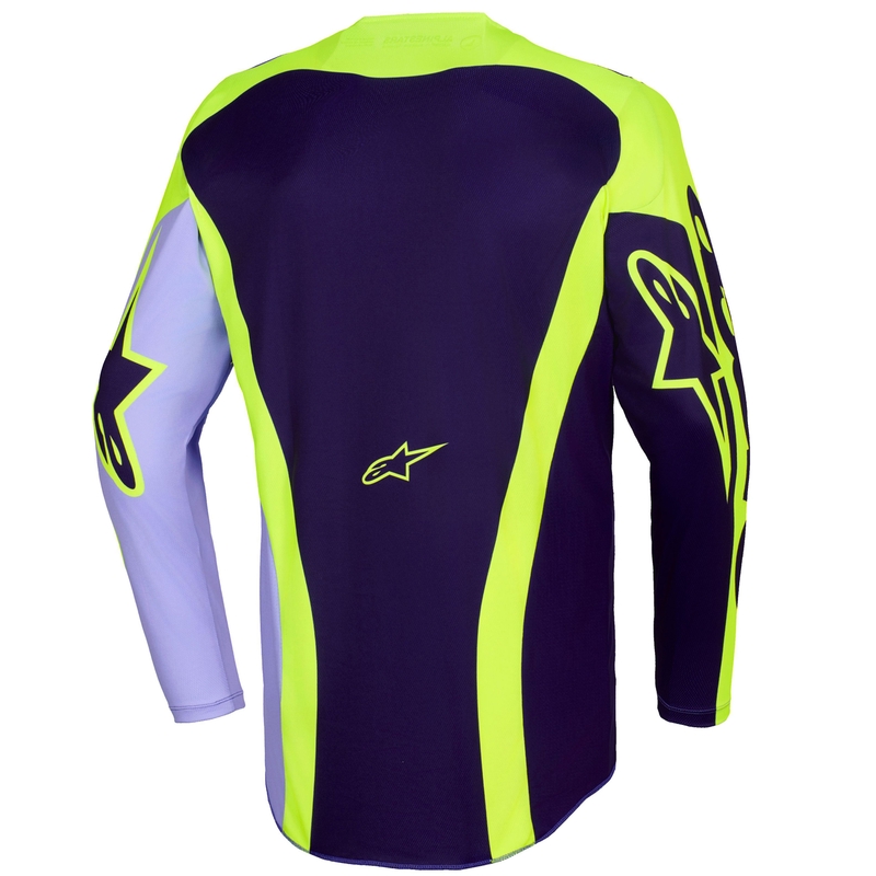 Alpinestars Racer Portl motocross trøje lilla-fluo gul