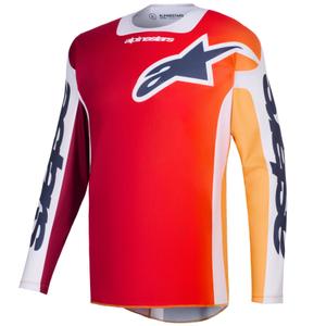 Alpinestars Racer Portl motocross trøje rød-orange-lysegrå