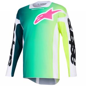 Alpinestars Racer Portl motocross trøje grøn-hvid-sort
