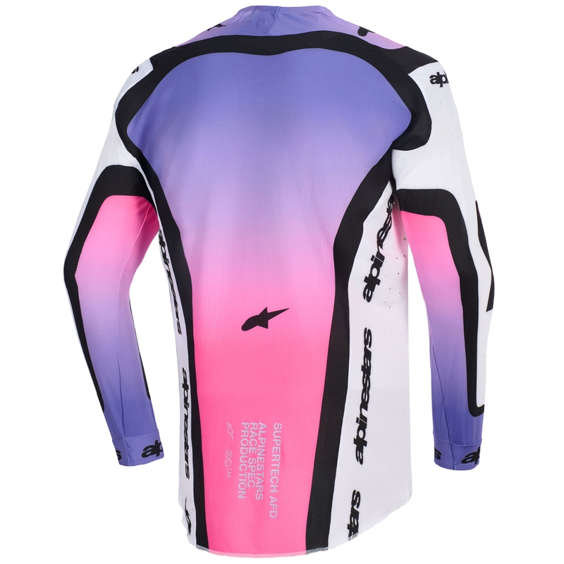Alpinestars Supertech Pro AFD Vista motocross trøje hvid-lilla-sort