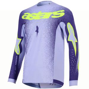 Alpinestars Supertech Scenz motocross trøje lilla-fluo gul