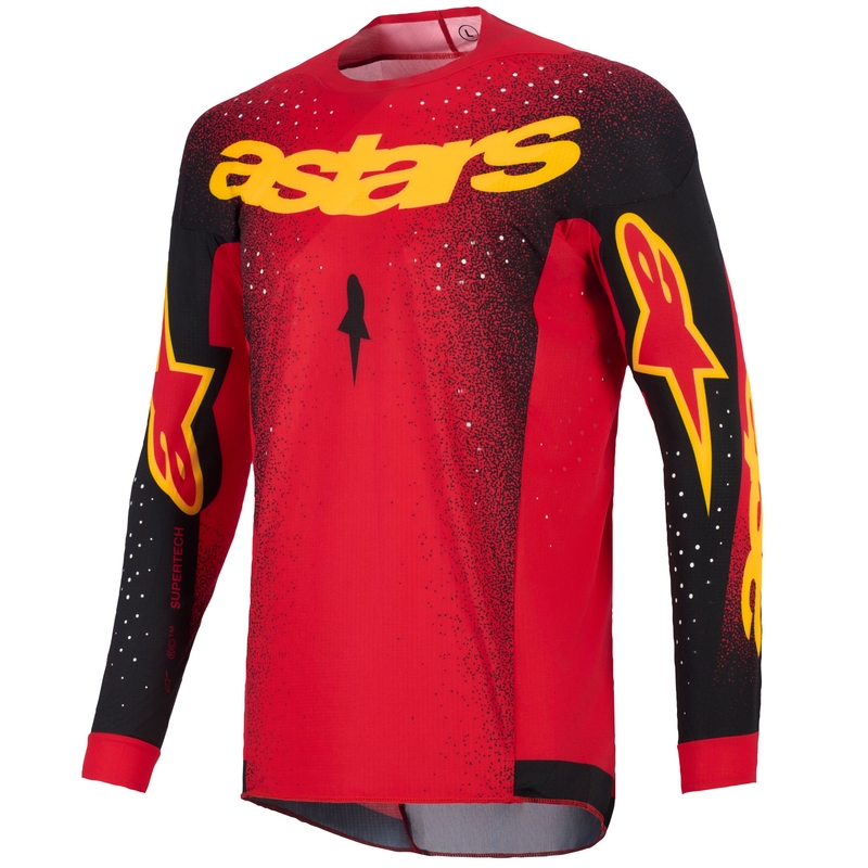 Alpinestars Supertech Scenz motocross trøje rød-sort-gul