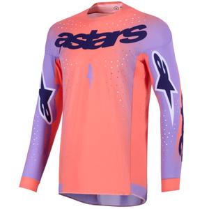 Alpinestars Supertech Scenz motocross trøje orange-koral-lilla