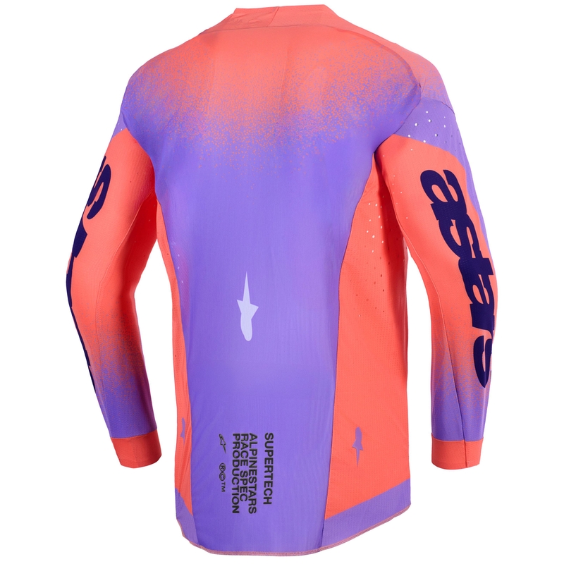 Alpinestars Supertech Scenz motocross trøje orange-koral-lilla