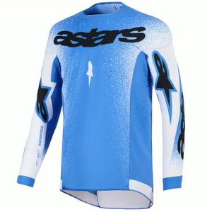 Alpinestars Supertech Scenz motocross trøje blå-hvid