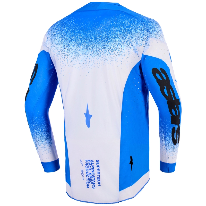 Alpinestars Supertech Scenz motocross trøje blå-hvid