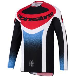 Alpinestars Techstar Knif motocross trøje sort-hvid-blå-rød