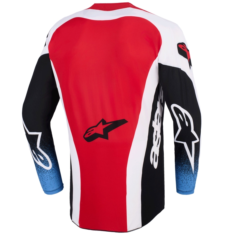 Alpinestars Techstar Knif motocross trøje sort-hvid-blå-rød