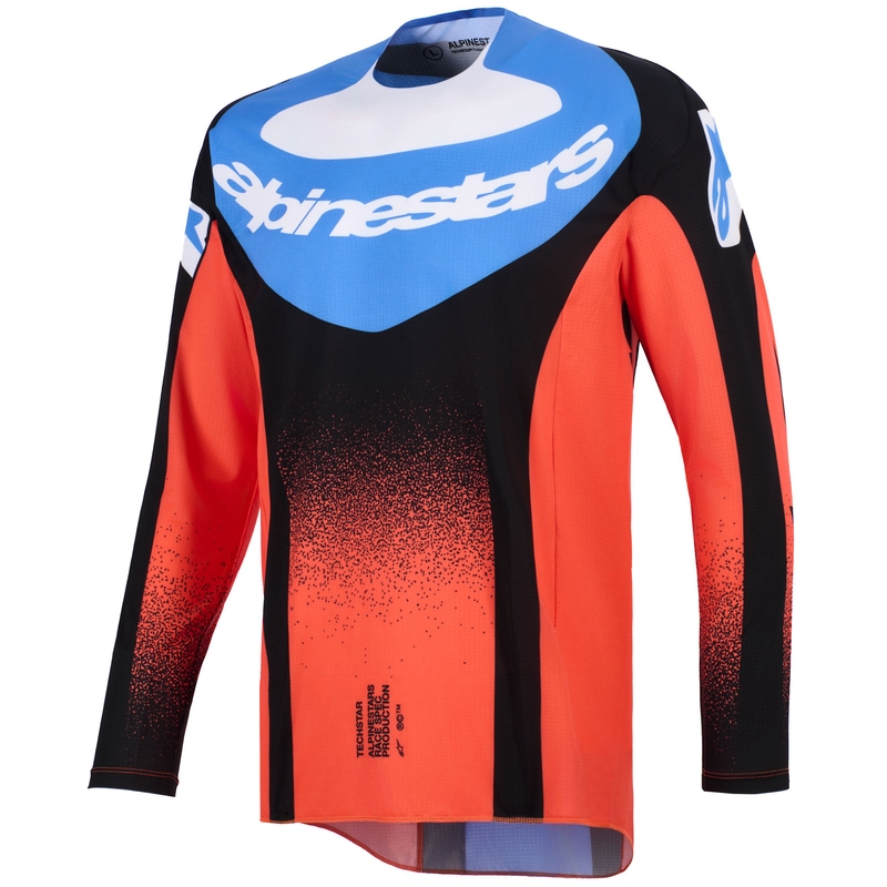 Alpinestars Techstar Knif motocross trøje orange-sort-blå