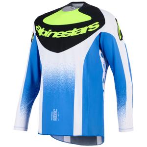Alpinestars Techstar Knif motocross trøje blå-sort-fluo gul