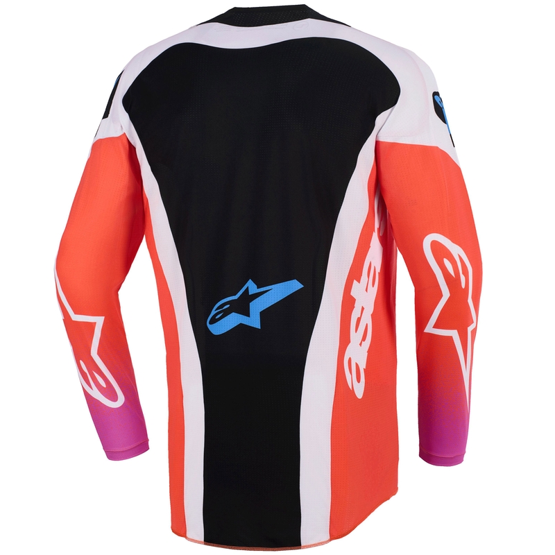 Alpinestars Techstar Knif motocross trøje lysegrå-fluororange-sort