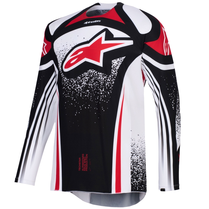 Alpinestars Techstar Nomur motocrosstrøje sort-hvid-rød