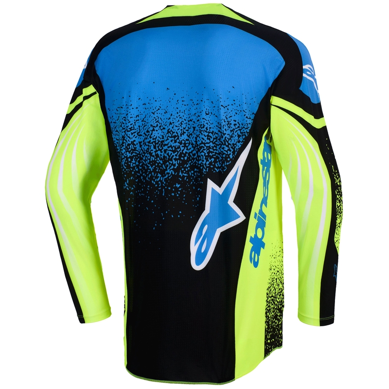 Alpinestars Techstar Nomur motocross trøje mørkeblå-fluo gul-blå