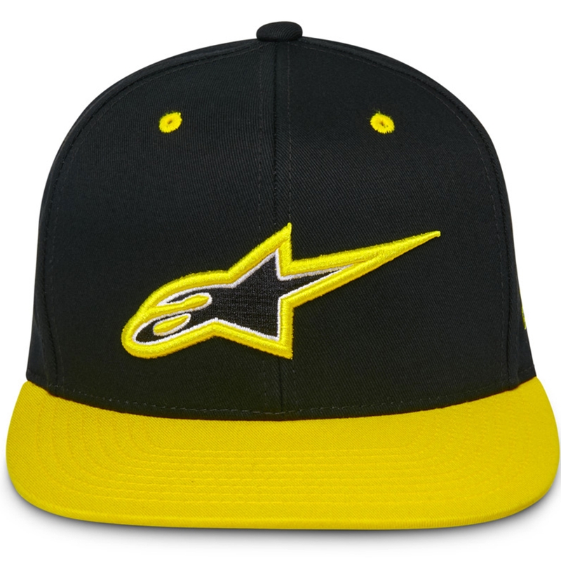 Alpinestars Thickness Snapback Kasket, sort-fluo gul