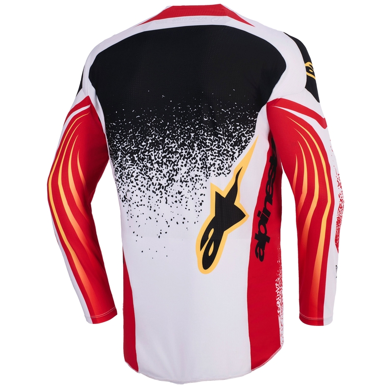 Alpinestars Techstar Nomur motocross trøje lysegrå-rød-sort-gul