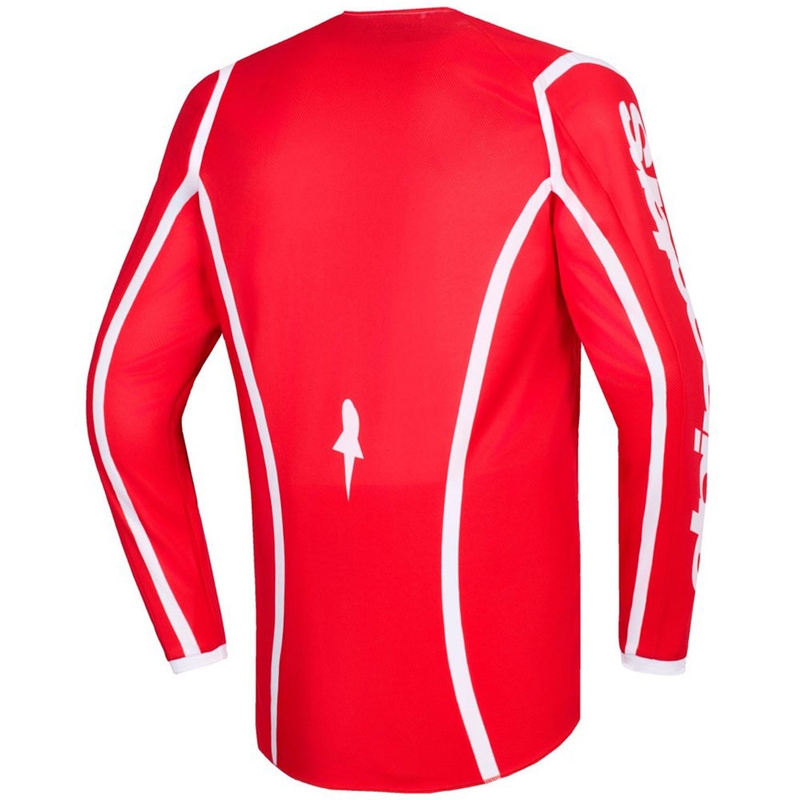 Alpinestars Fluid Apex motocross trøje rød-hvid