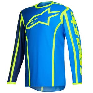 Alpinestars Fluid Apex blå-fluo gul motocross trøje