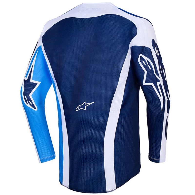 Alpinestars Racer Air Portl motocross trøje blå/hvid