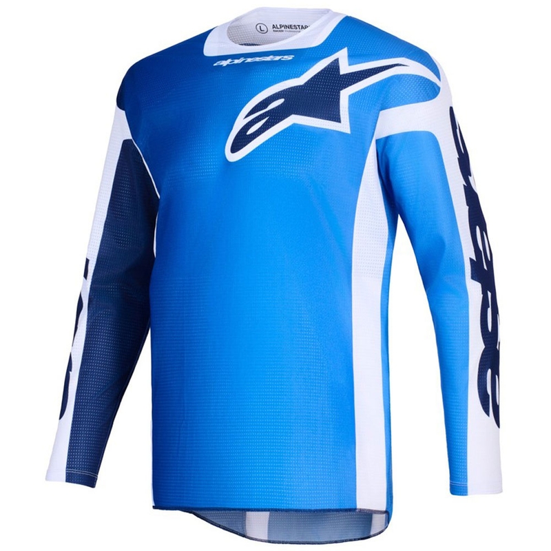 Alpinestars Racer Air Portl motocross trøje blå/hvid