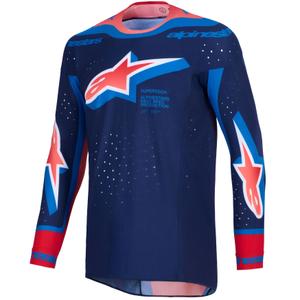 Alpinestars Supertech Vista motocross trøje mørkeblå-koral-kobolt