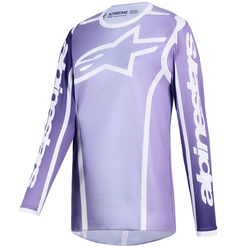 Alpinestars Stella Fluid Apex dame motocross trøje lilla-hvid