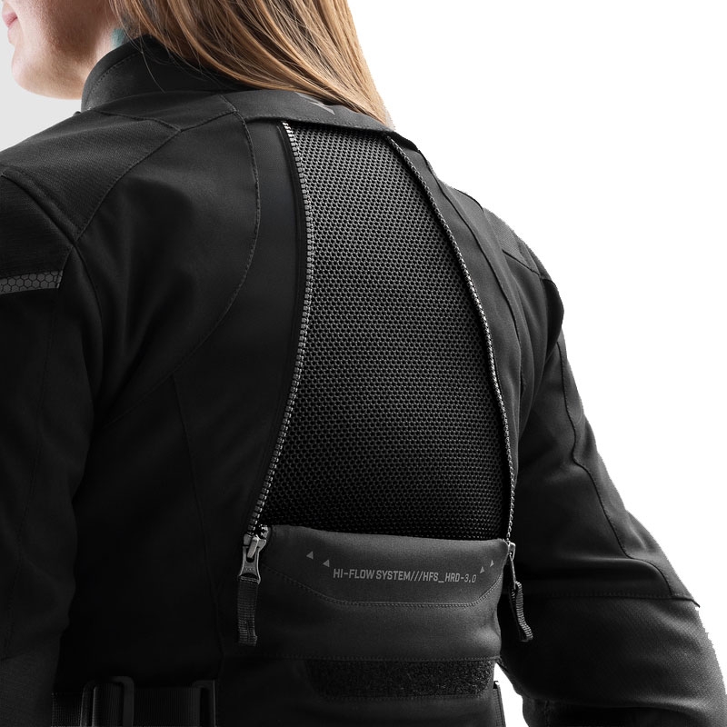 Dame motorcykeljakke Rebelhorn Hardy 3.0 sort