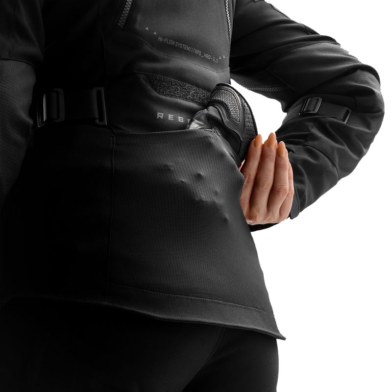 Dame motorcykeljakke Rebelhorn Hardy 3.0 sort