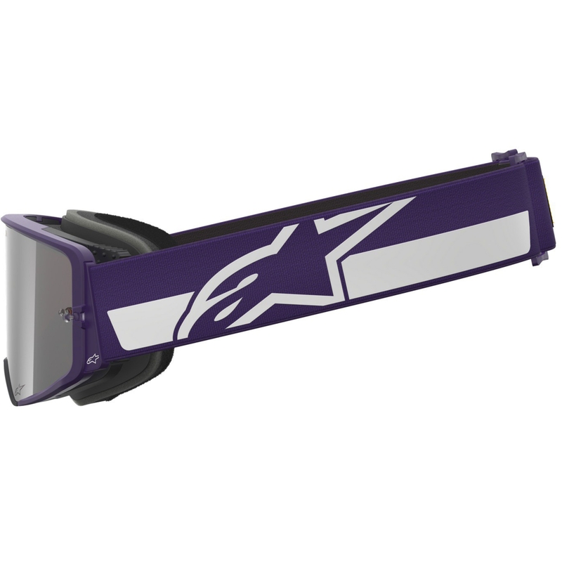 Alpinestars Supertech Vision Hunta96 XXV motocrossbriller lilla-hvid med spejl sølv plexiglas