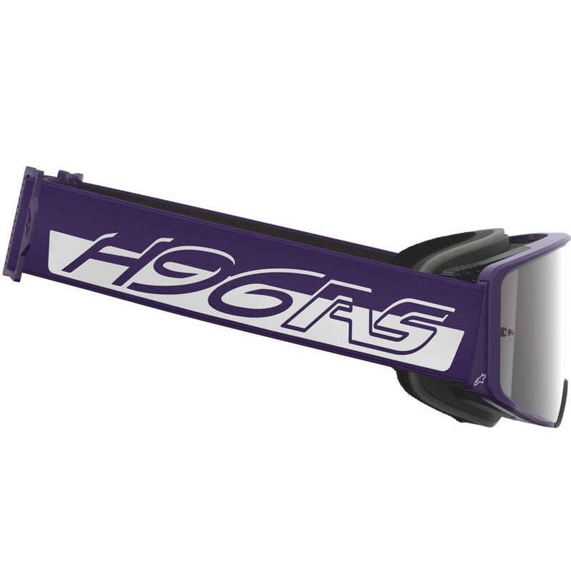 Alpinestars Supertech Vision Hunta96 XXV motocrossbriller lilla-hvid med spejl sølv plexiglas