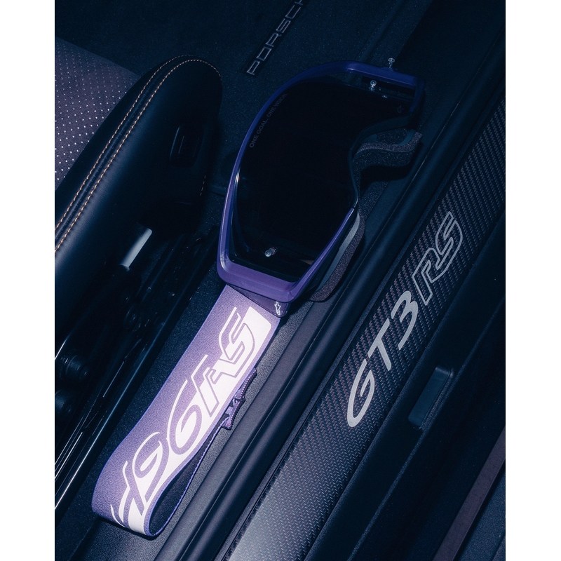 Alpinestars Supertech Vision Hunta96 XXV motocrossbriller lilla-hvid med spejl sølv plexiglas