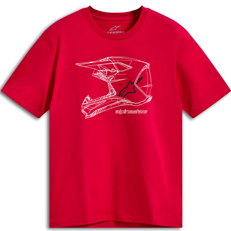 T-shirt Alpinestars MX-hjelm CSF rød