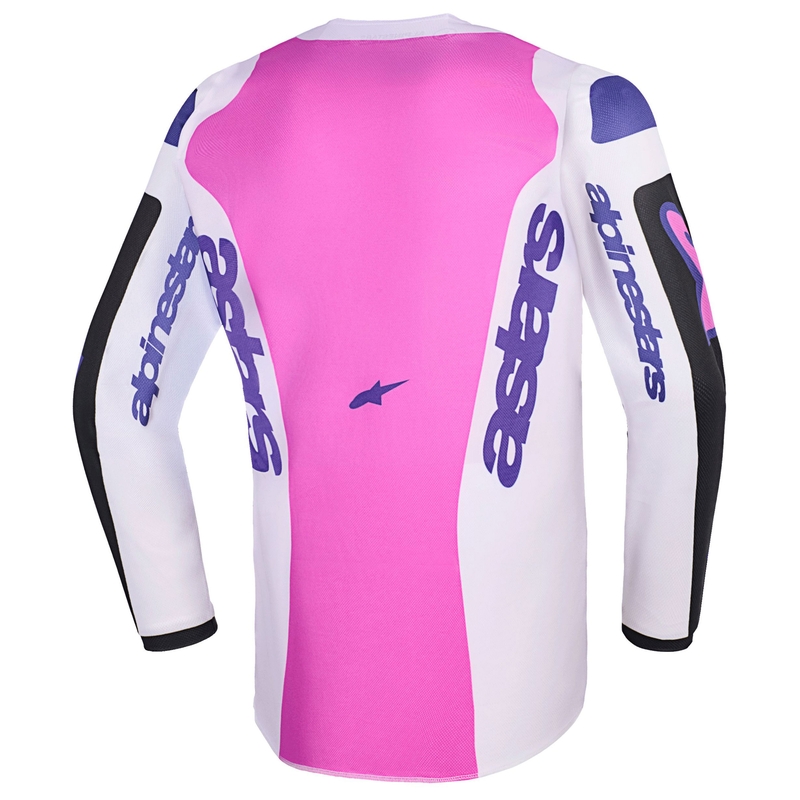 Crosstrøje Alpinestars Fluid Grid Børn, Sort/Lysegrå/Lilla